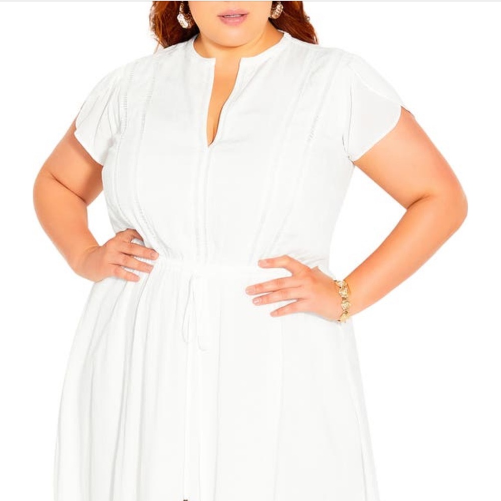 City Chic White Plus Maxi Dress City Chic Size Small equivalent to Size 16